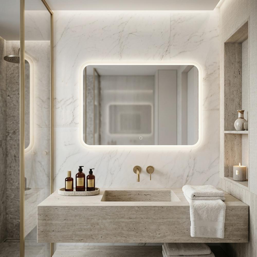 Lustro ścienne LED 80x60cm TOP-3