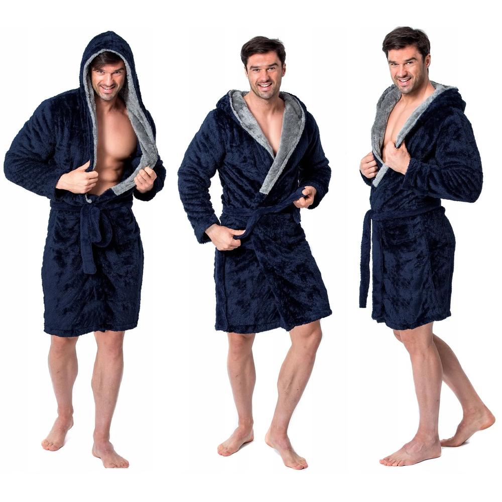 Bathrobe Jordan Navy-Grey Men L