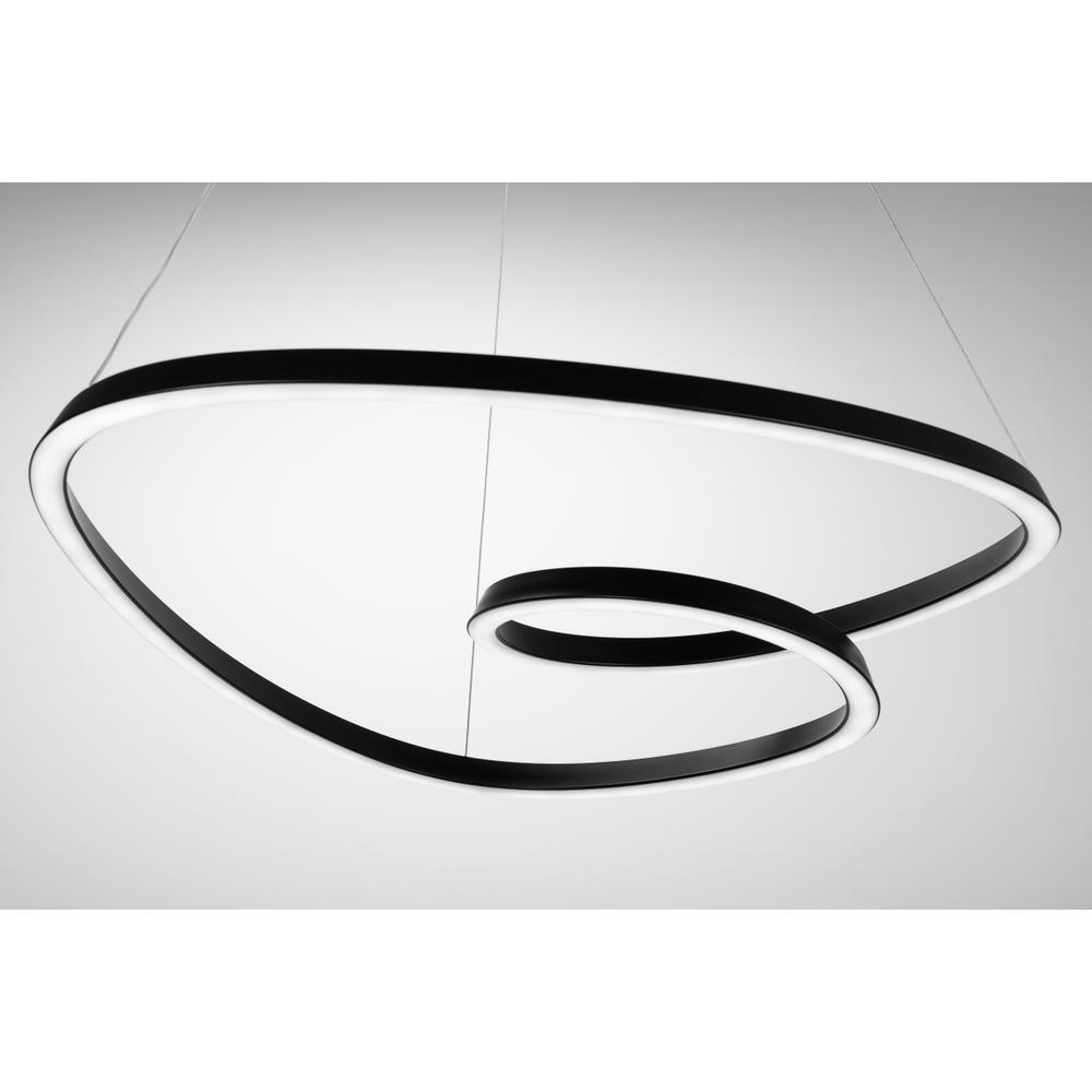 Deckenlampe Ring Led + Fernbedienung APP796-cp Black