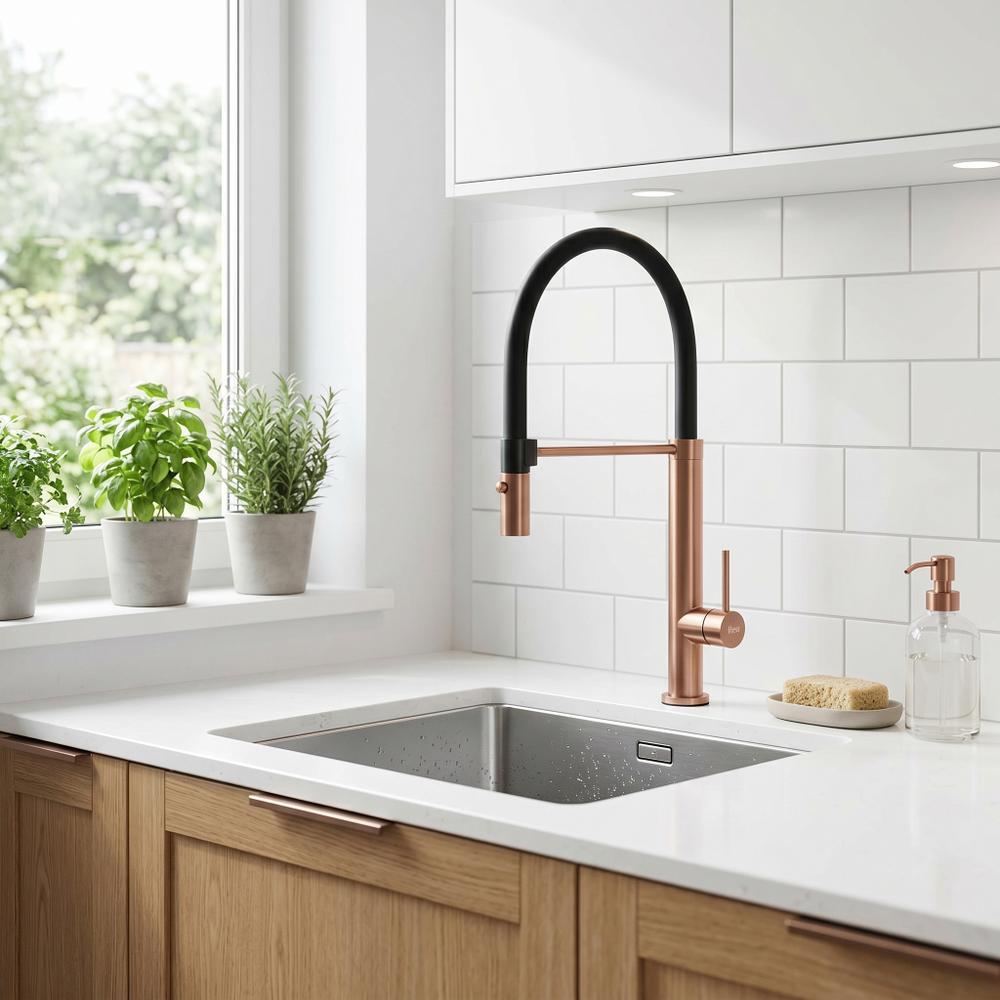 Kitchen faucet Viera copper Brush