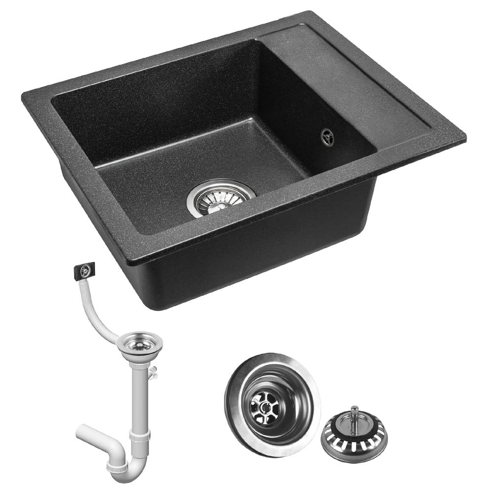 Fregadero granit Rino black moteado