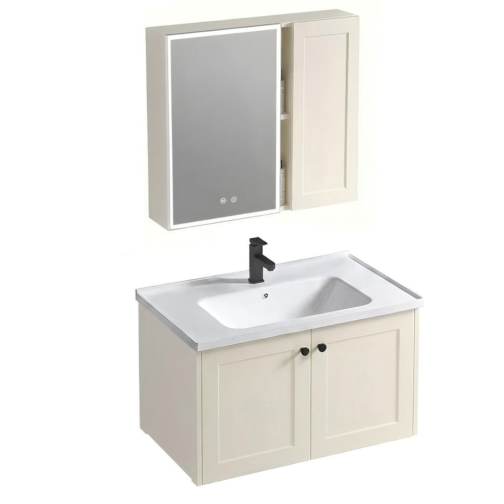 Conjunto de muebles de baño con lavabo Monti 60cm Creme