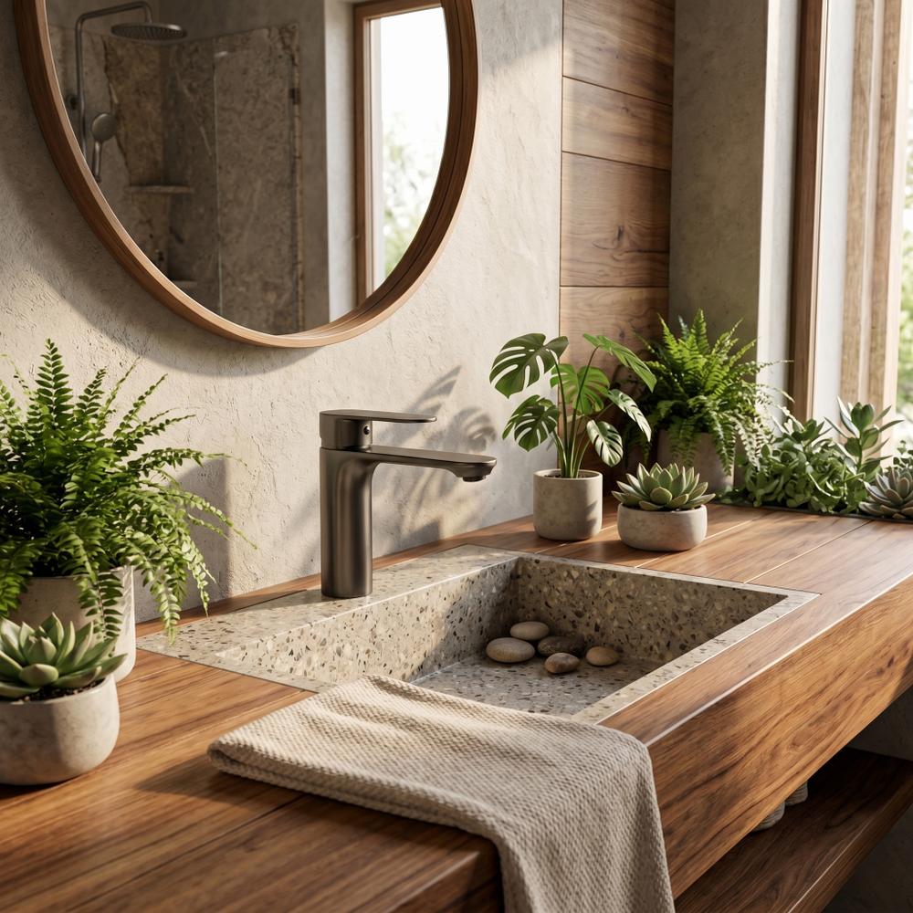 Bathroom faucet Rea Drop Titan low