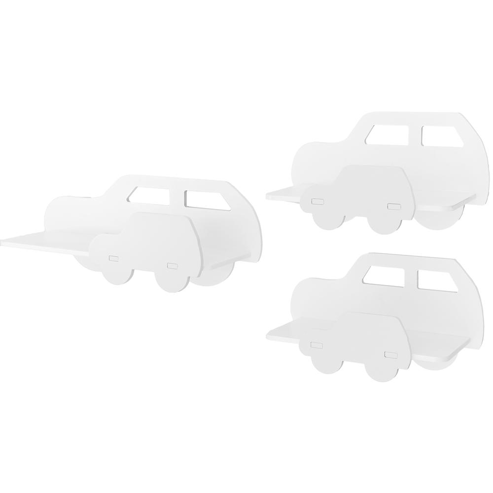 Półki auta zestaw 3 szt. białe
