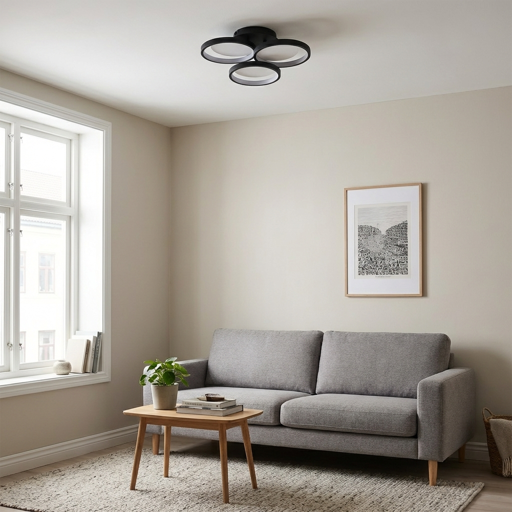 Lampa sufitowa LED APP1919-C Czarna