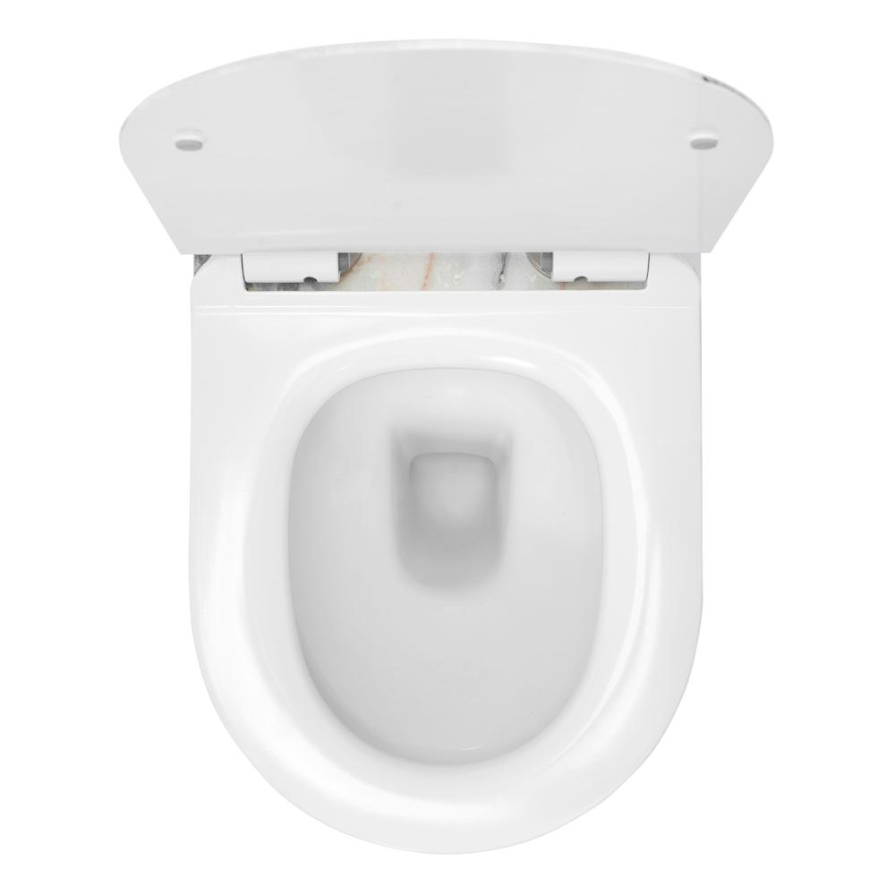 Carlos Slim Rimless Granit Spīdīgs sienas tualetes pods