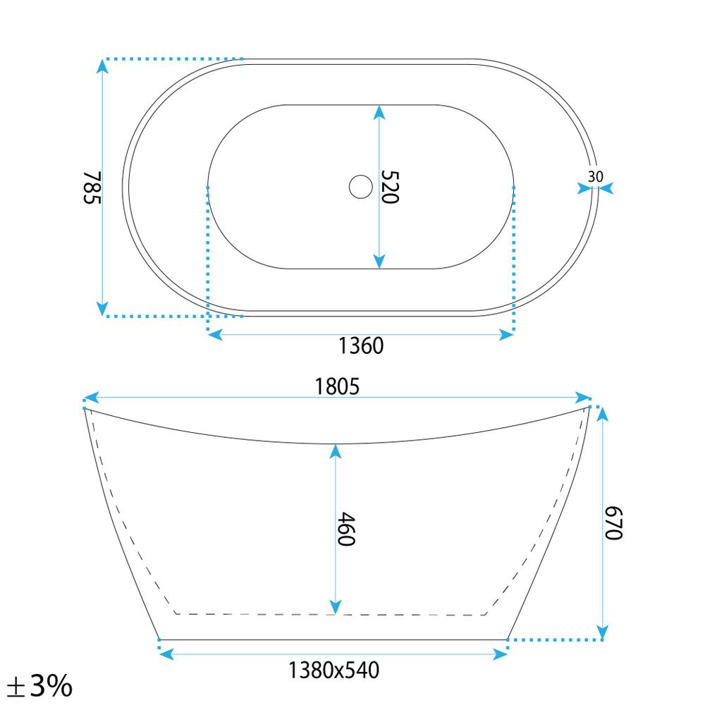 LAISVAI STOVINTI AKRILO VONIA  Rea Ferrano 180