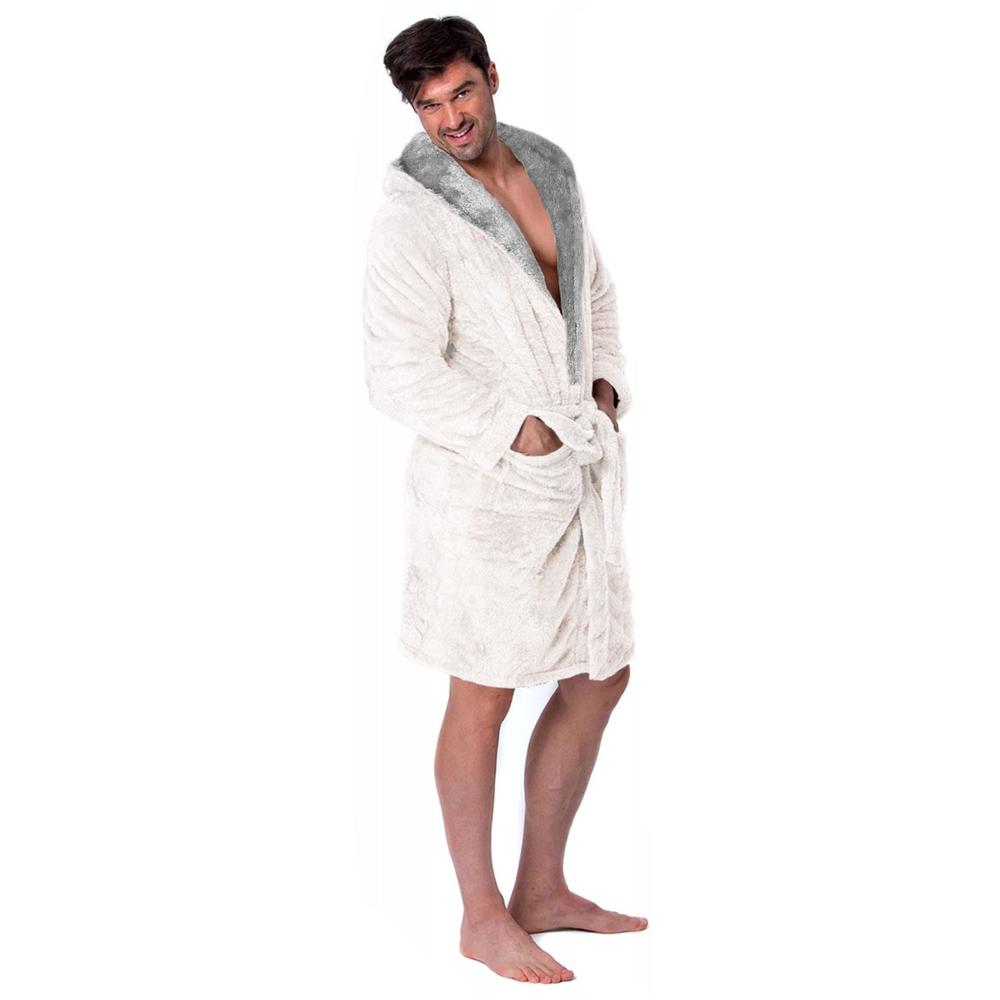 Szlafrok męski Jordan Ecru Grey L