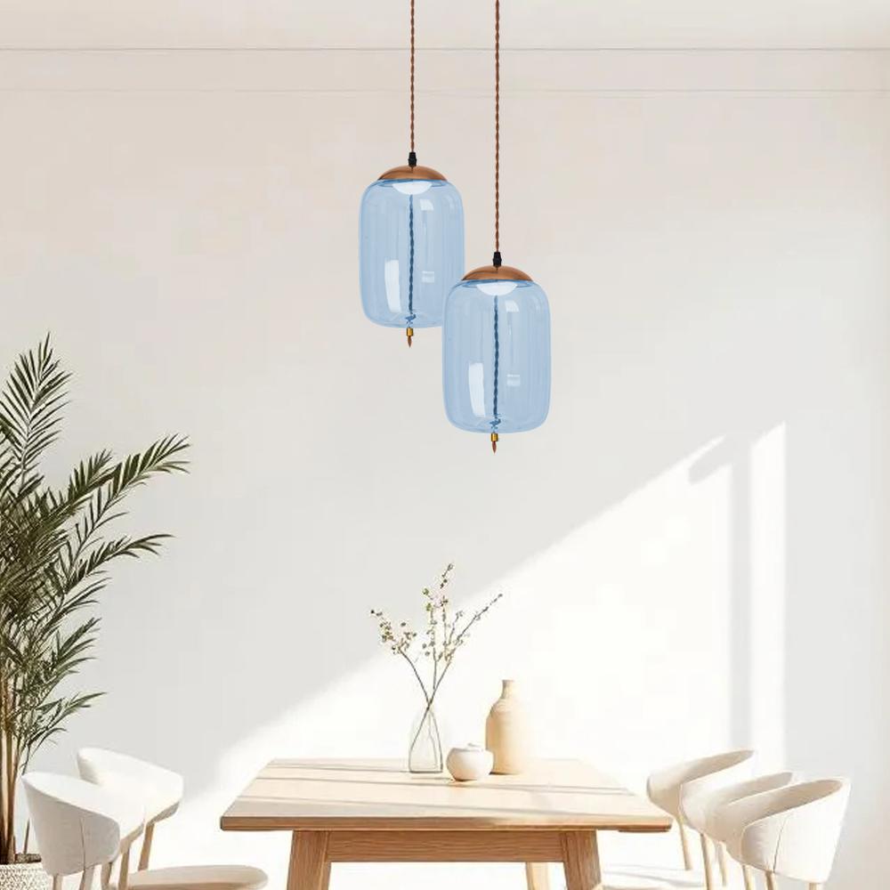 Hängelampe Glas LED Blue APP443-CP