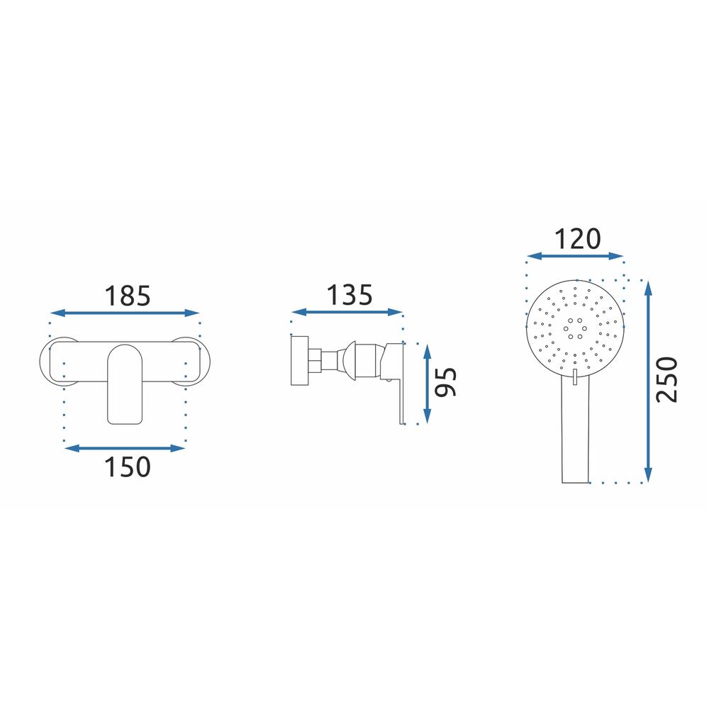 Robinet de douche REA Bloom Black Gold