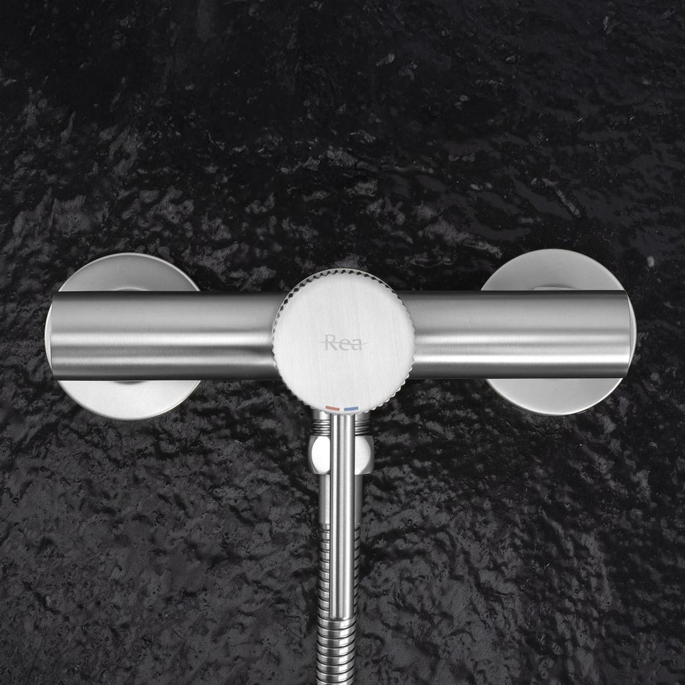 Tuš pipa REA Lungo Stripe Brush NICKEL