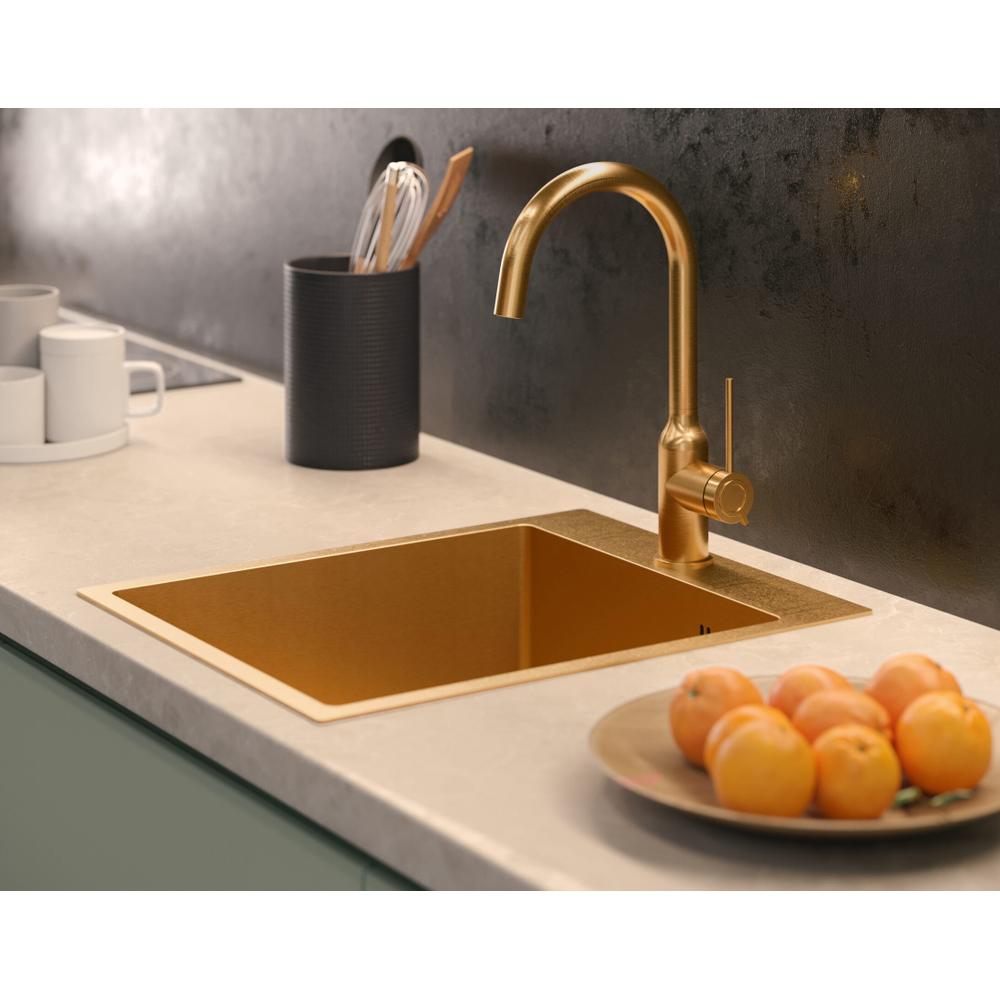 Стальная мойка для кухни RUSSEL 90 COPPER