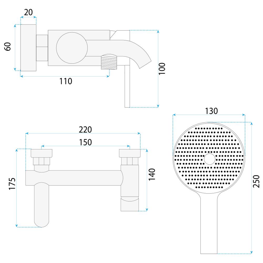 Bathroom faucet REA FOSTER Gold Brush