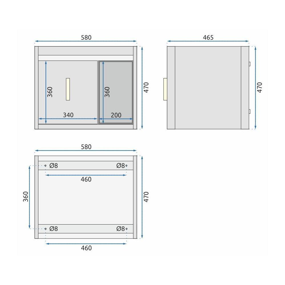 Ensemble de meubles de salle de bain Paris 60cm Beige meuble avec lavabo + miroir + étagère