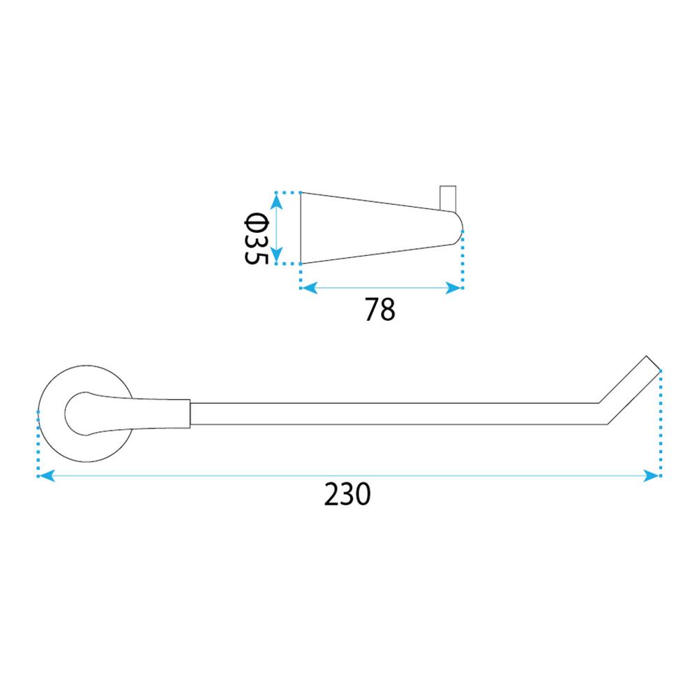 Uchwyt na papier toaletowy 16205 VIBE Złoty Szczotkowany