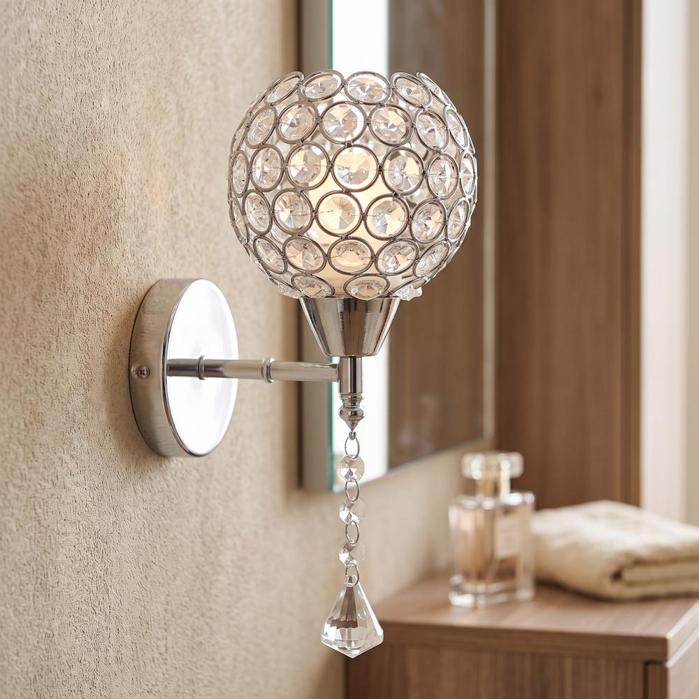 LAMPA ŚCIENNA KINKIET W STYLU GLAMOUR APP716-1W E27