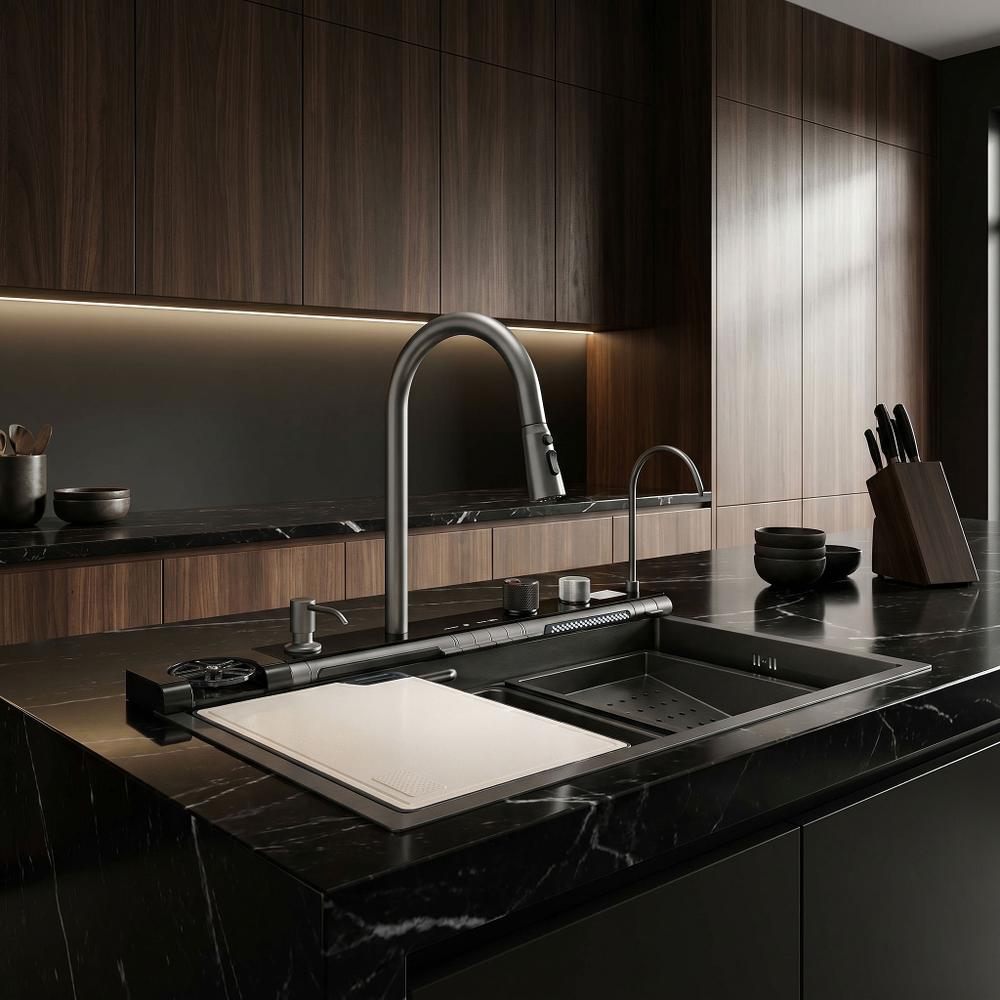 Večnamensko jekleno korito 10 v 1 REA Alonzo Črno