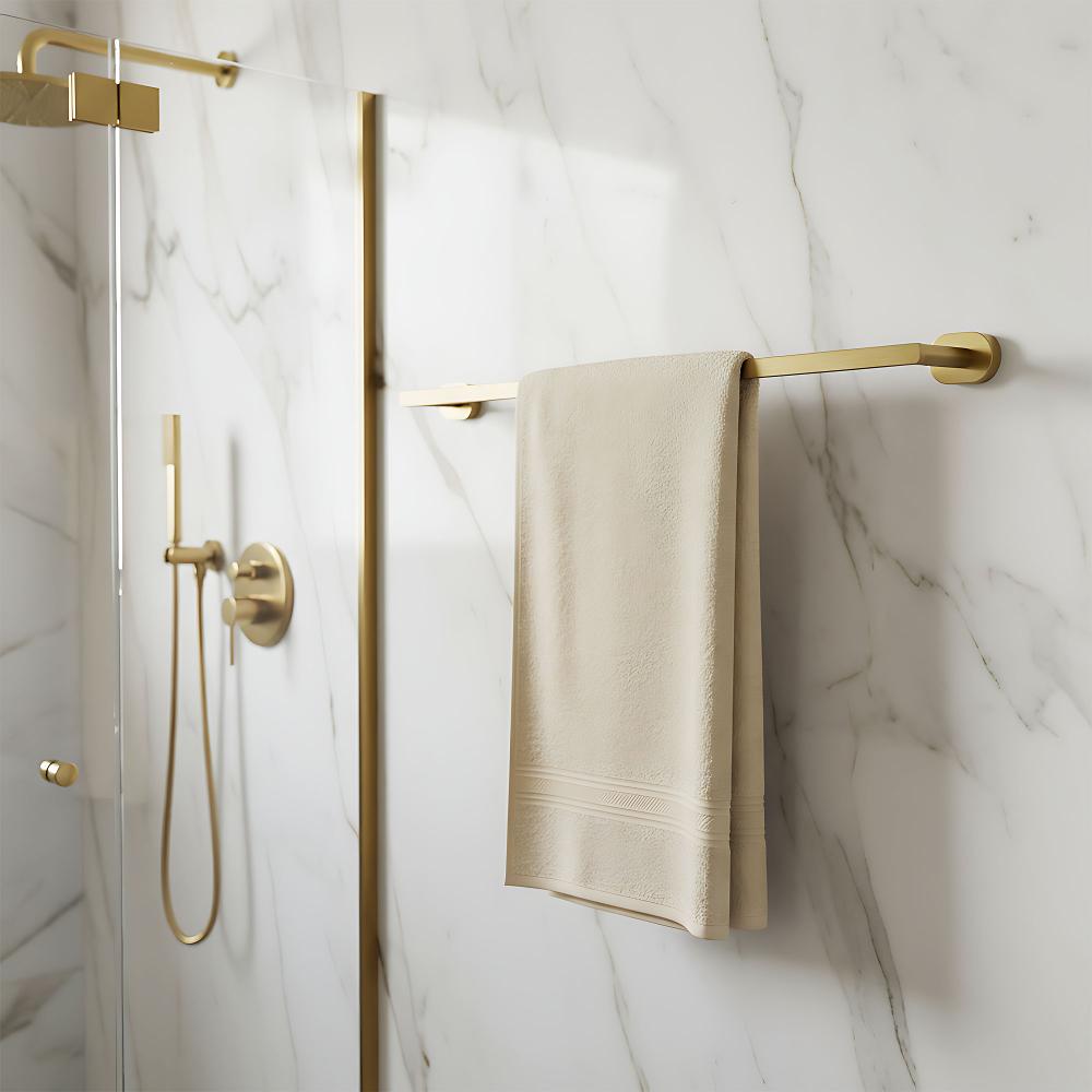 Wieszak łazienkowy jednoramienny Til 101 Złoty Szczotkowany