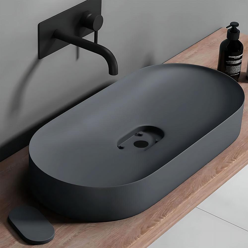 Vasque en conglomérat IRIS 71 CM GREY MATT