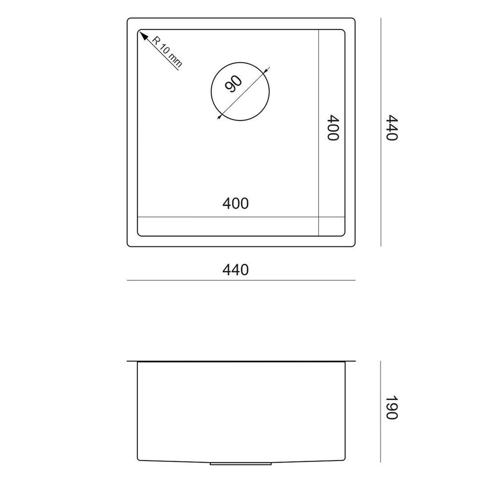 Стальная мойка для кухни ANTHONY 50 COPPER