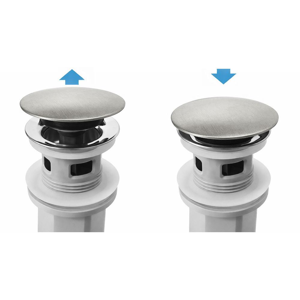 Syfon umywalkowy z korkiem klik-klak Rea Flow Nikiel Szczotkowany