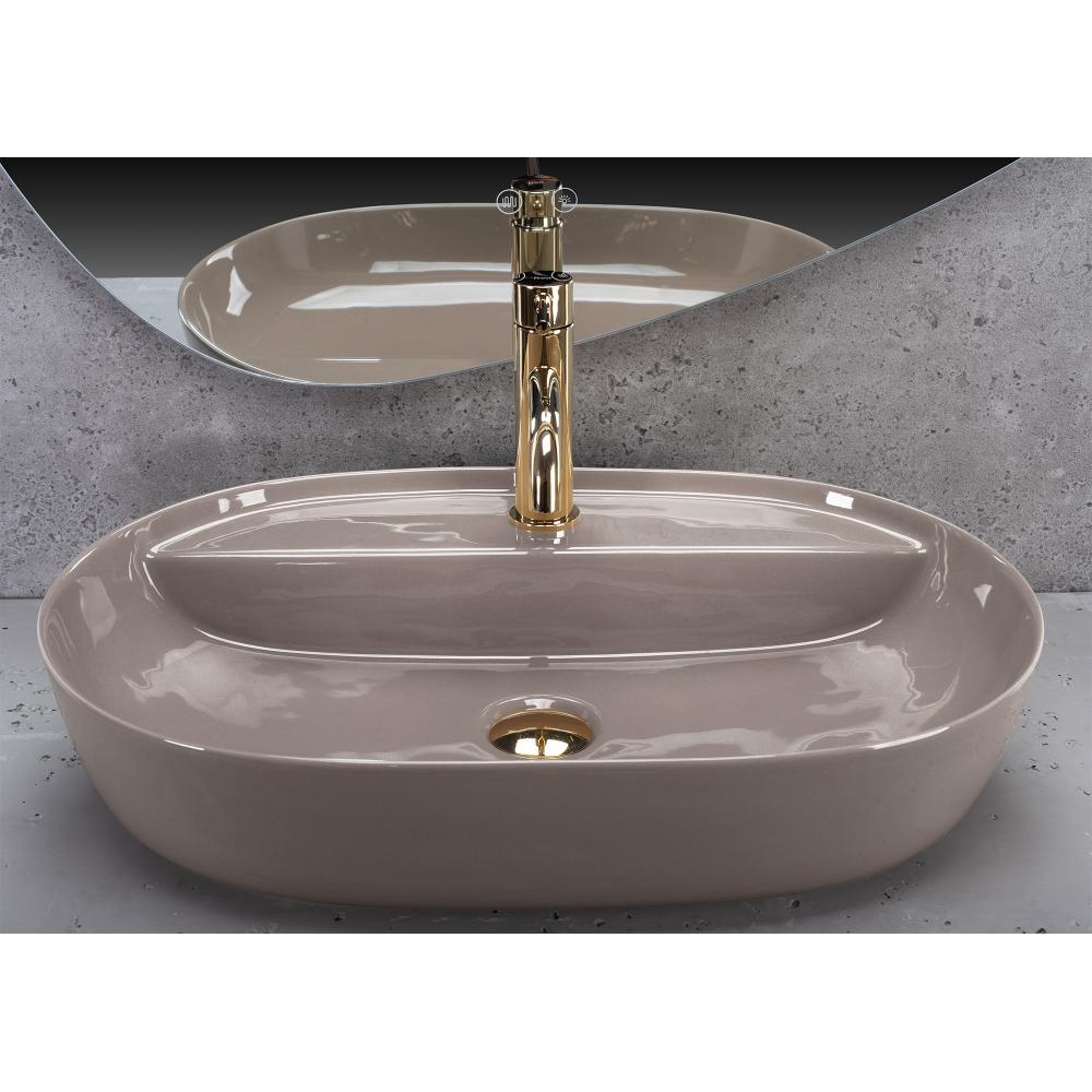 Умивальник на стільницю REA Aura 61 Beige Shiny