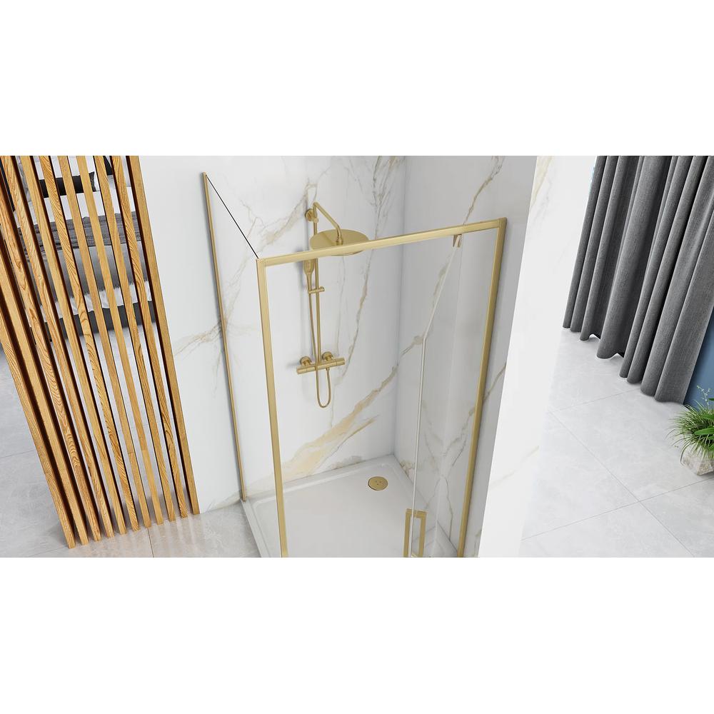 Shower enclosure corner REA Rapid Swing Brush Gold