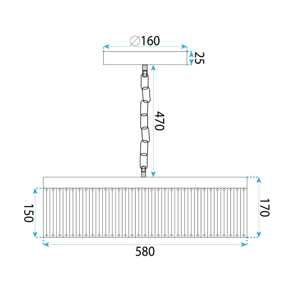 Lampe APP1532-8CP Chrome