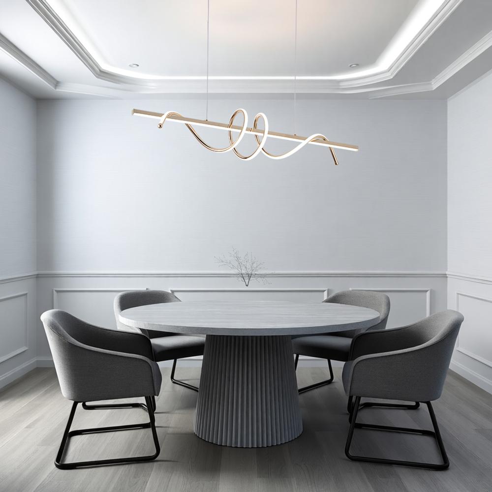 LAMPA WISZĄCA LED G065-CP Złota