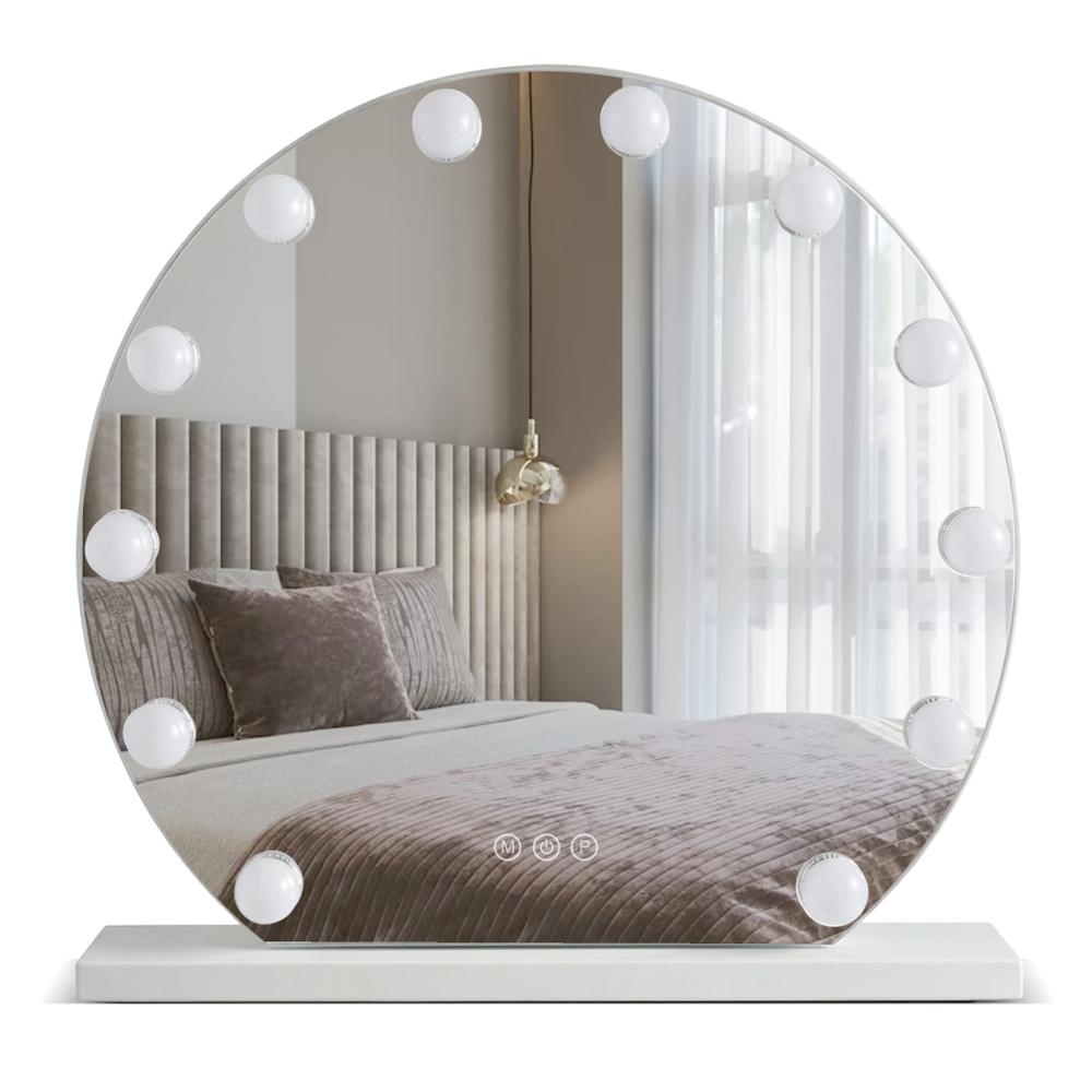 Lustro LED Hollywood Okrągłe Białe 50 cm