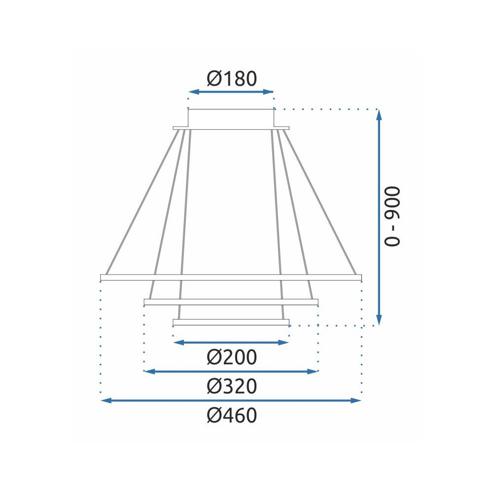 Lampe LED G040-3CP Black