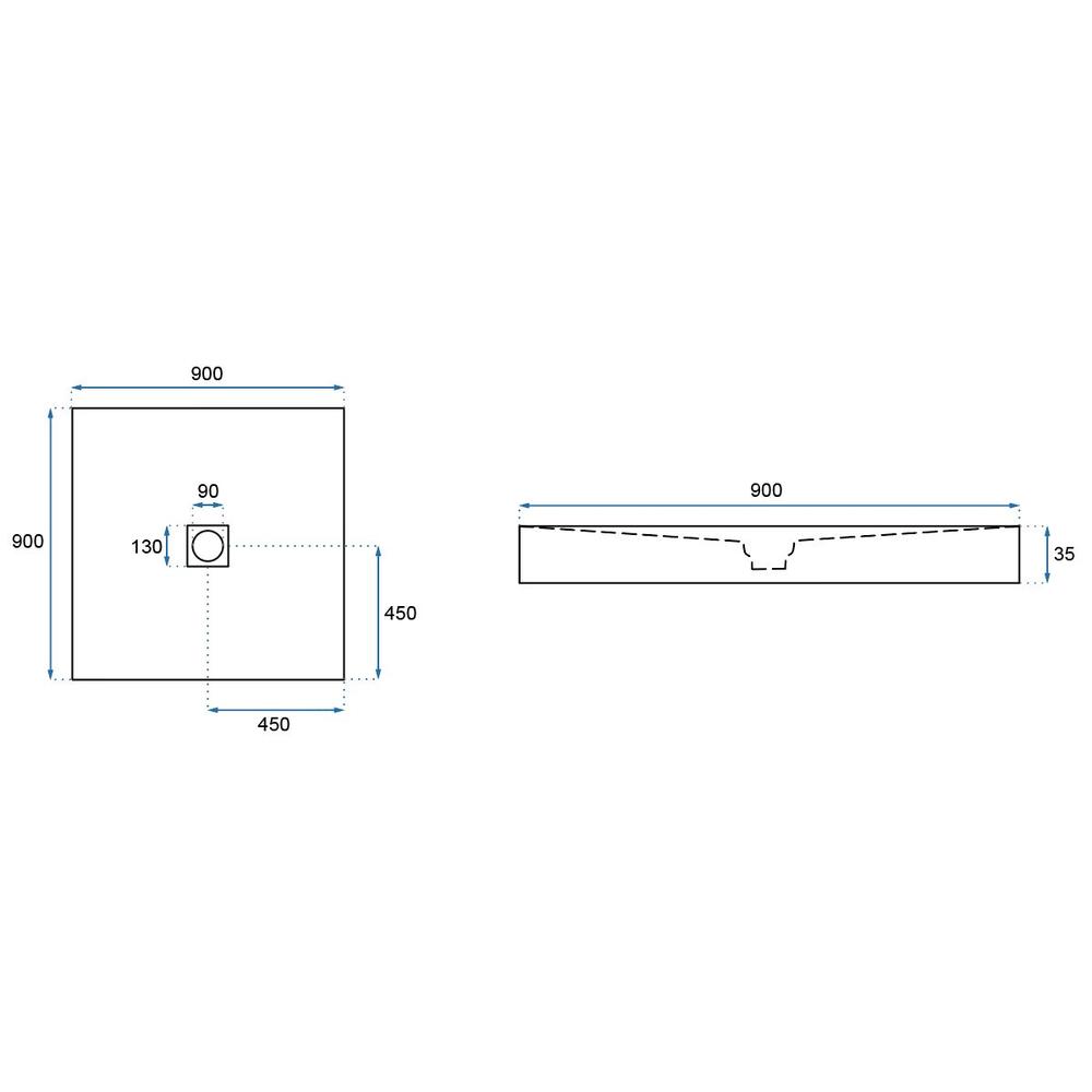 Brodzik prysznicowy Black Rock 90x90