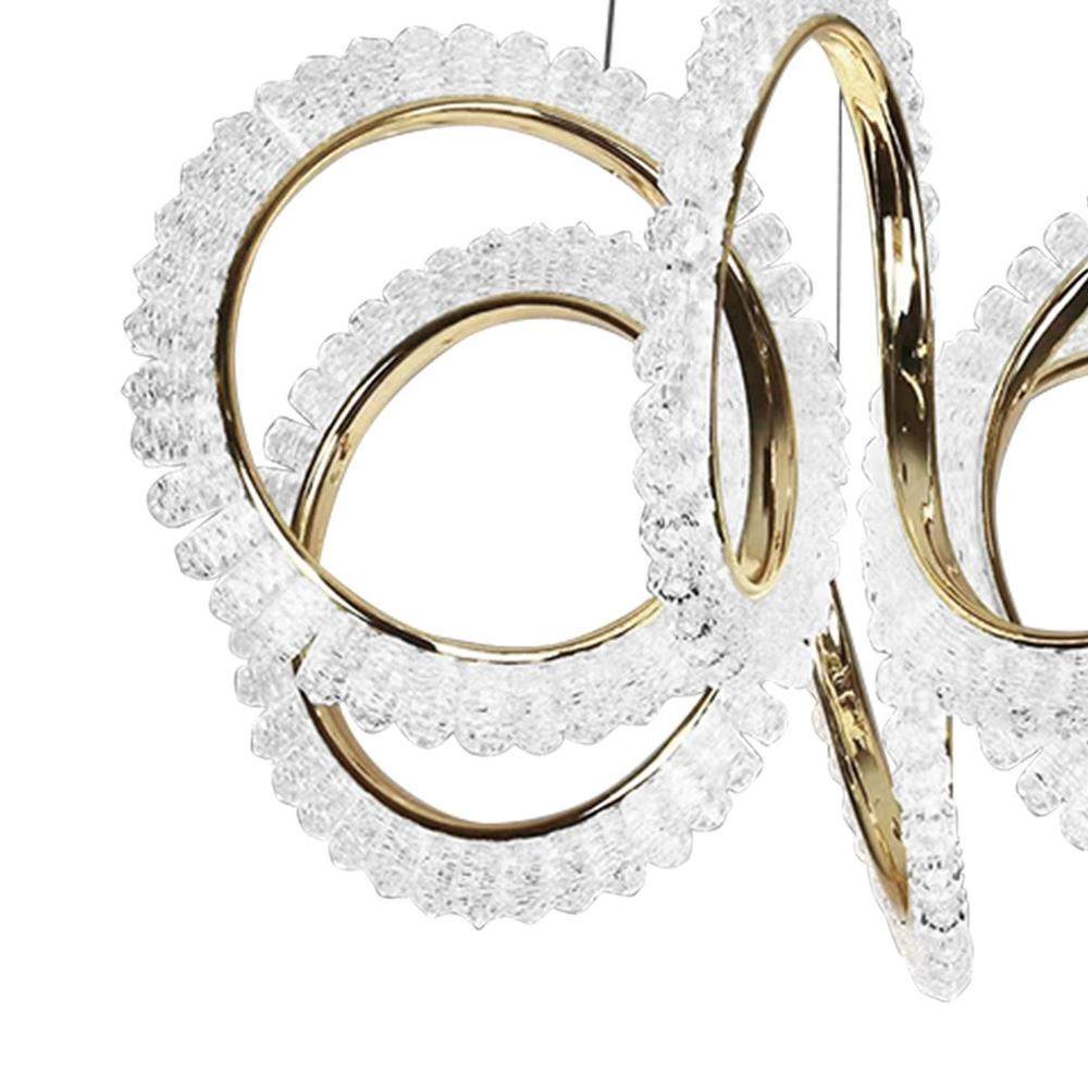 LAMPA WISZĄCA LED G037-CP ZŁOTA