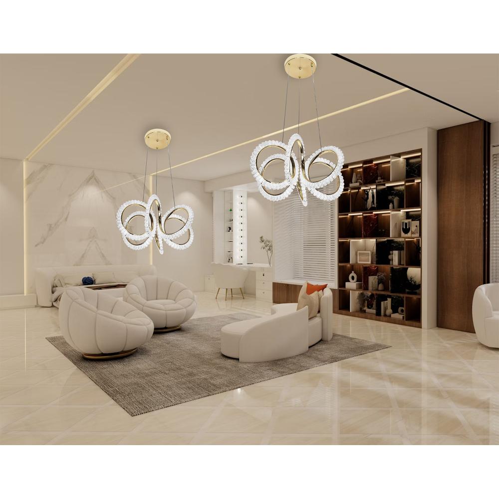 LAMPA WISZĄCA LED G037-CP ZŁOTA