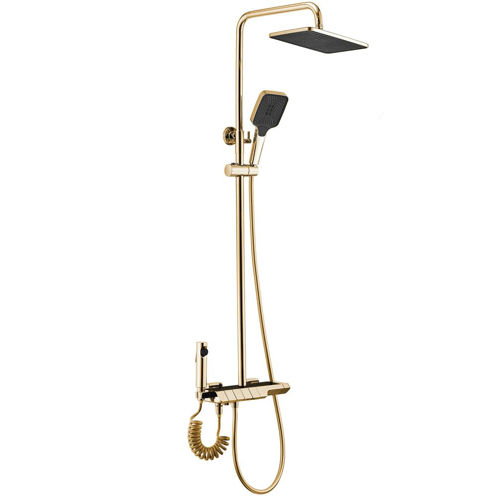 REA ROB dušas komplekts ar zelta termostatu