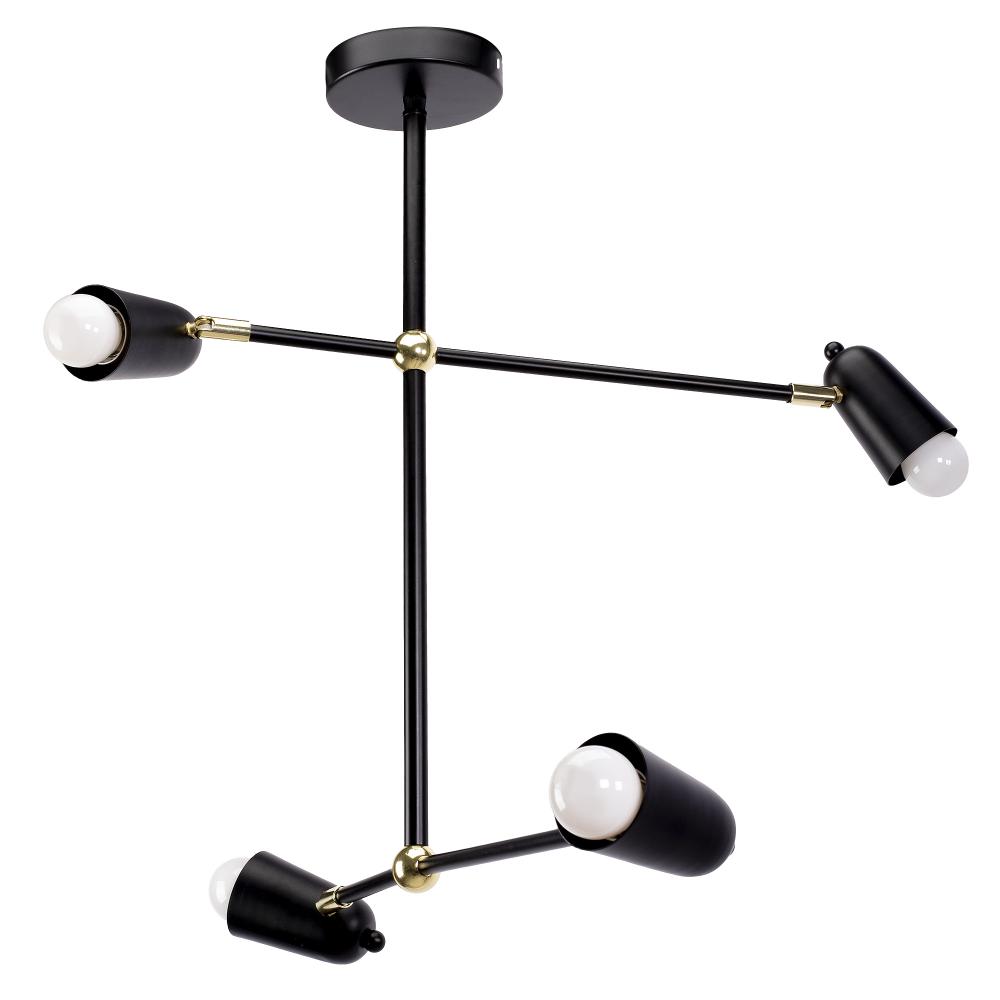 Lampe APP1708-4CP BLACK + GOLD