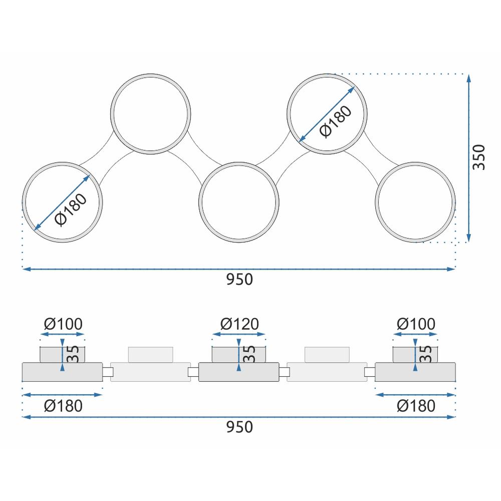 Deckenlampe Black APP526-5C