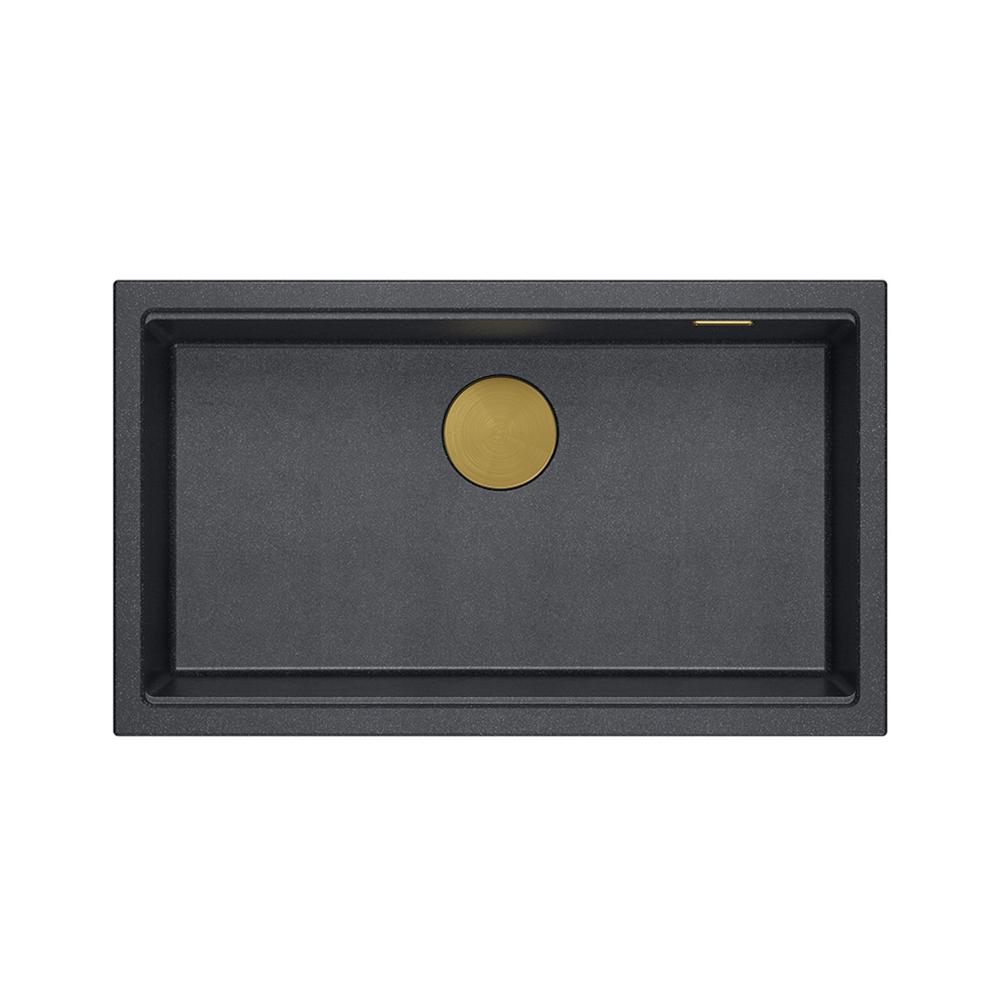 гранитная мойка Logan 110 Black Metallic