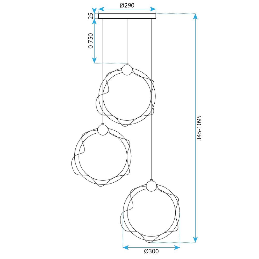 Lampe LED G012-3CPR Gold