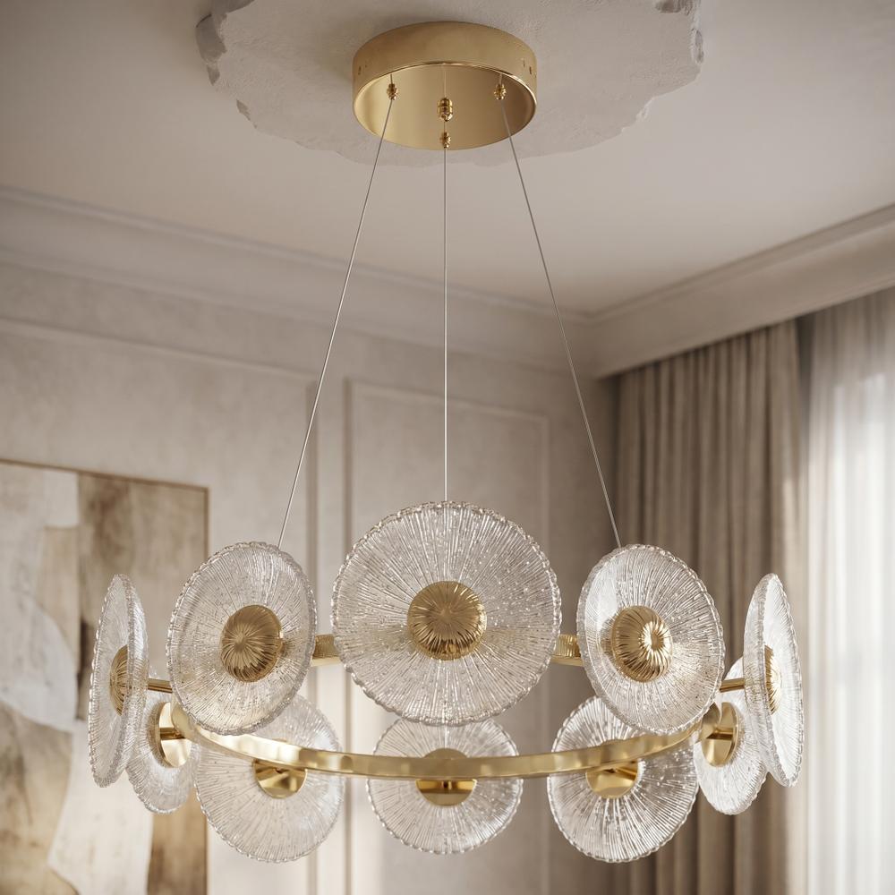 LAMPA SUFITOWA WISZĄCA SWE071-CP 60cm ZŁOTA