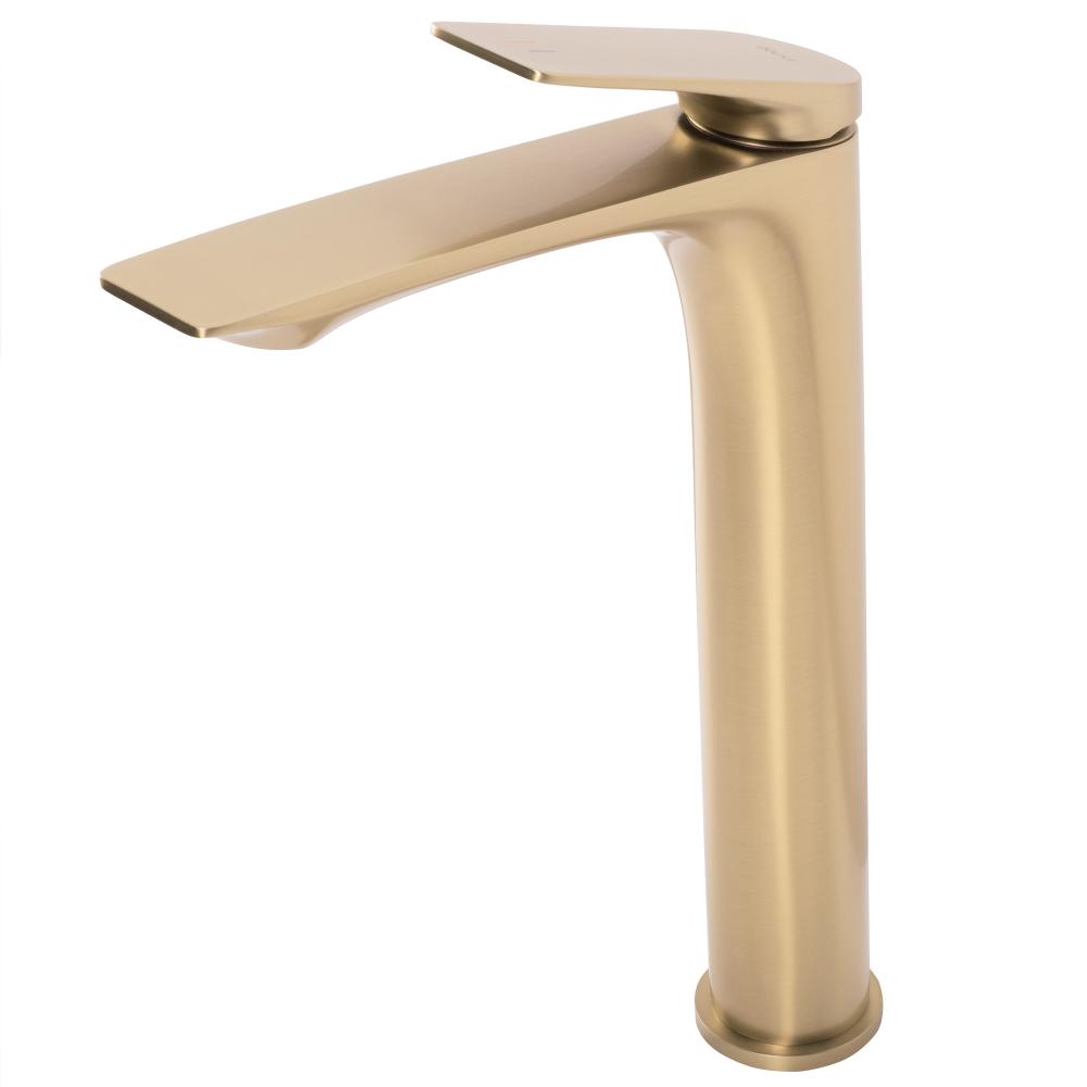 Βρύση νιπτήρα Rea AVALON, BRUSHED GOLD, HIGH