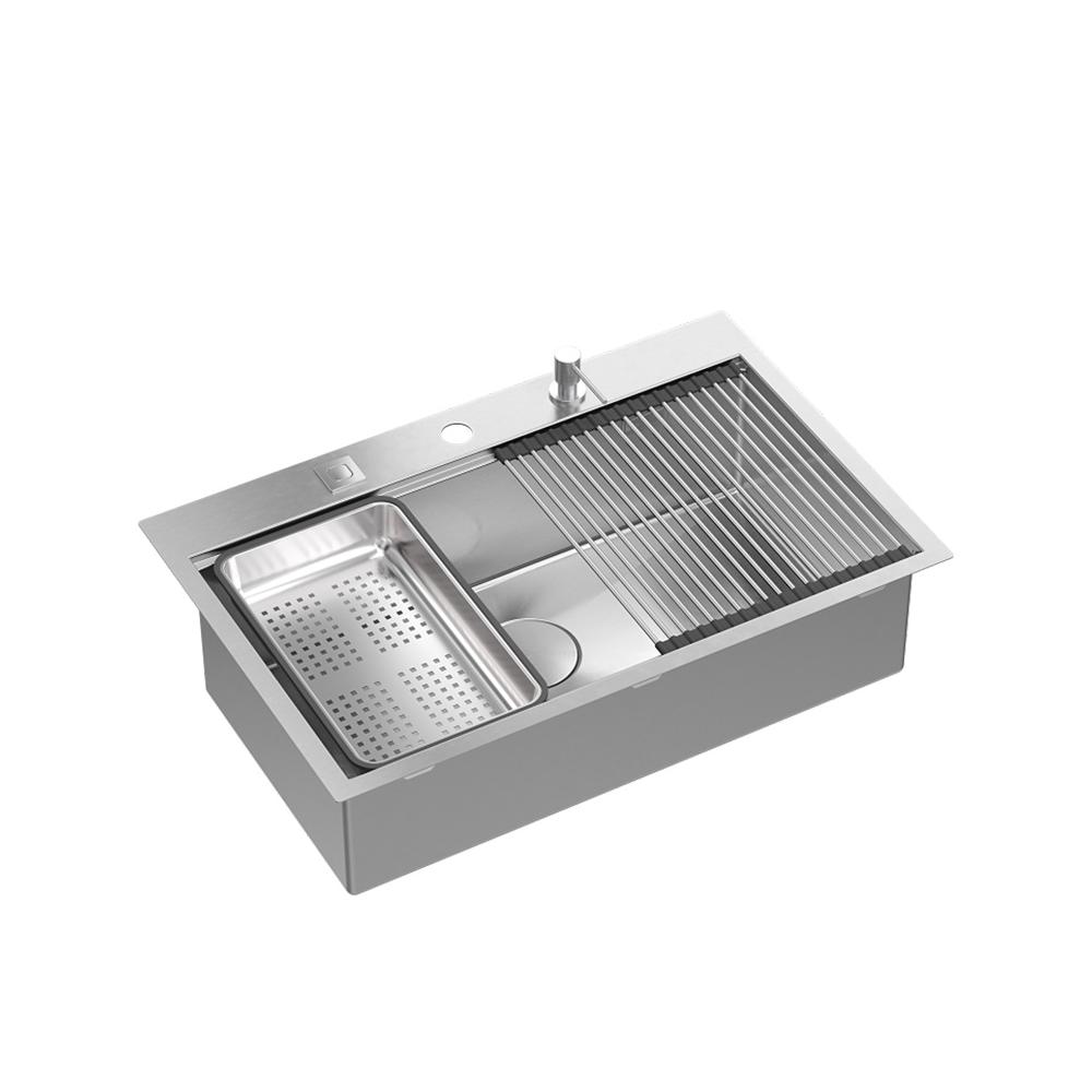 Stainless steel sink BURT 110 WORKSTATION BRUSH NICKEL