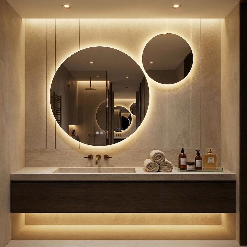 Veidrodis LED R-8040 80cm + 40cm