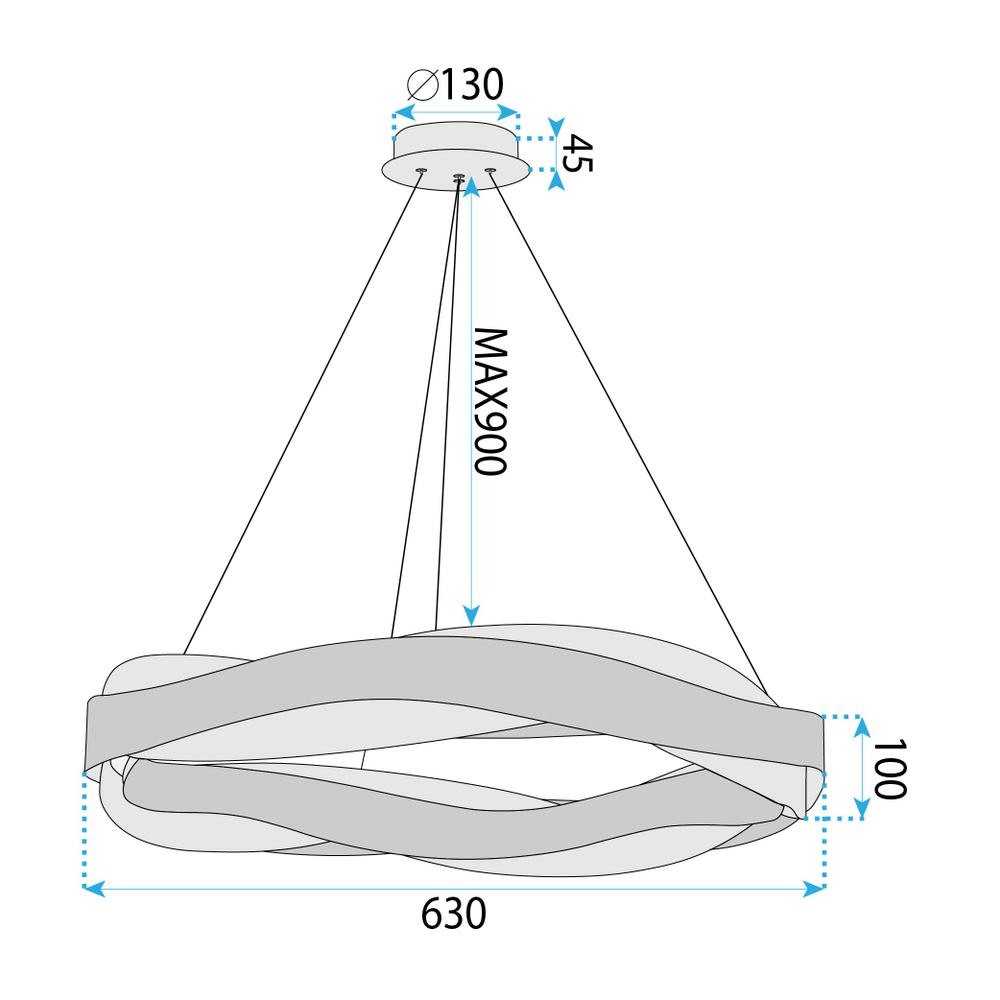 Лампа LED APP1802-CP Brush Gold