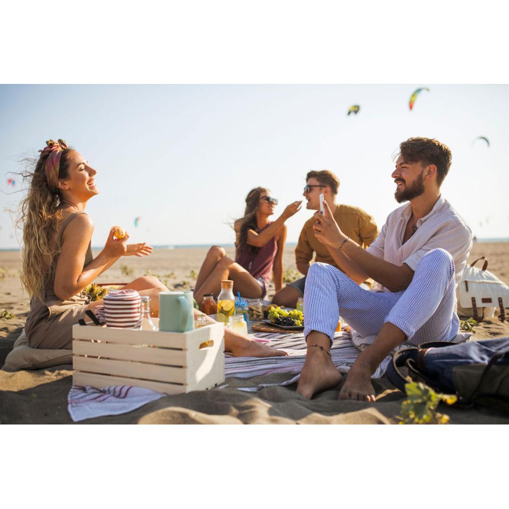 Koc Piknikowy Kratka Niebieski