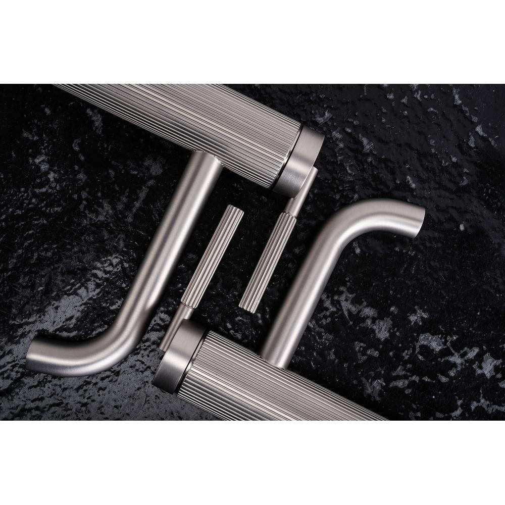 Bateria Umywalkowa REA Argon Nikiel Szczotkowany Niska