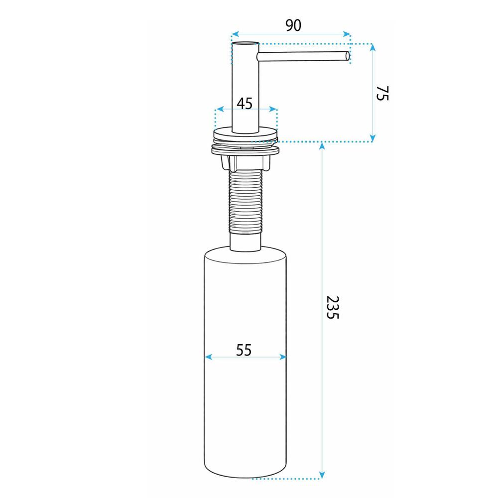 Dozownik zlewozmywakowy do płynu Rea DEX Tytan