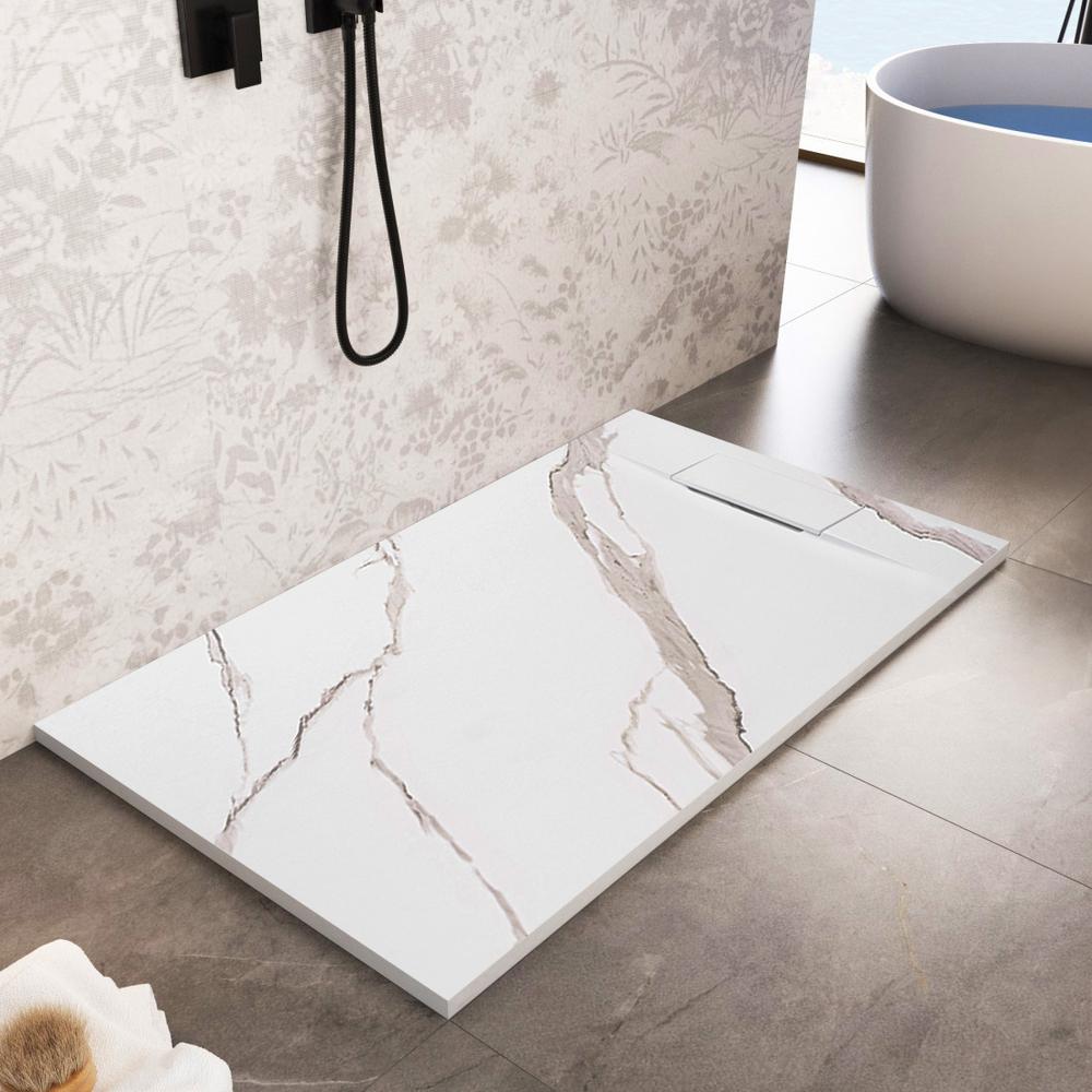 Shower tray Bazalt CARRARA WHITE 90x120