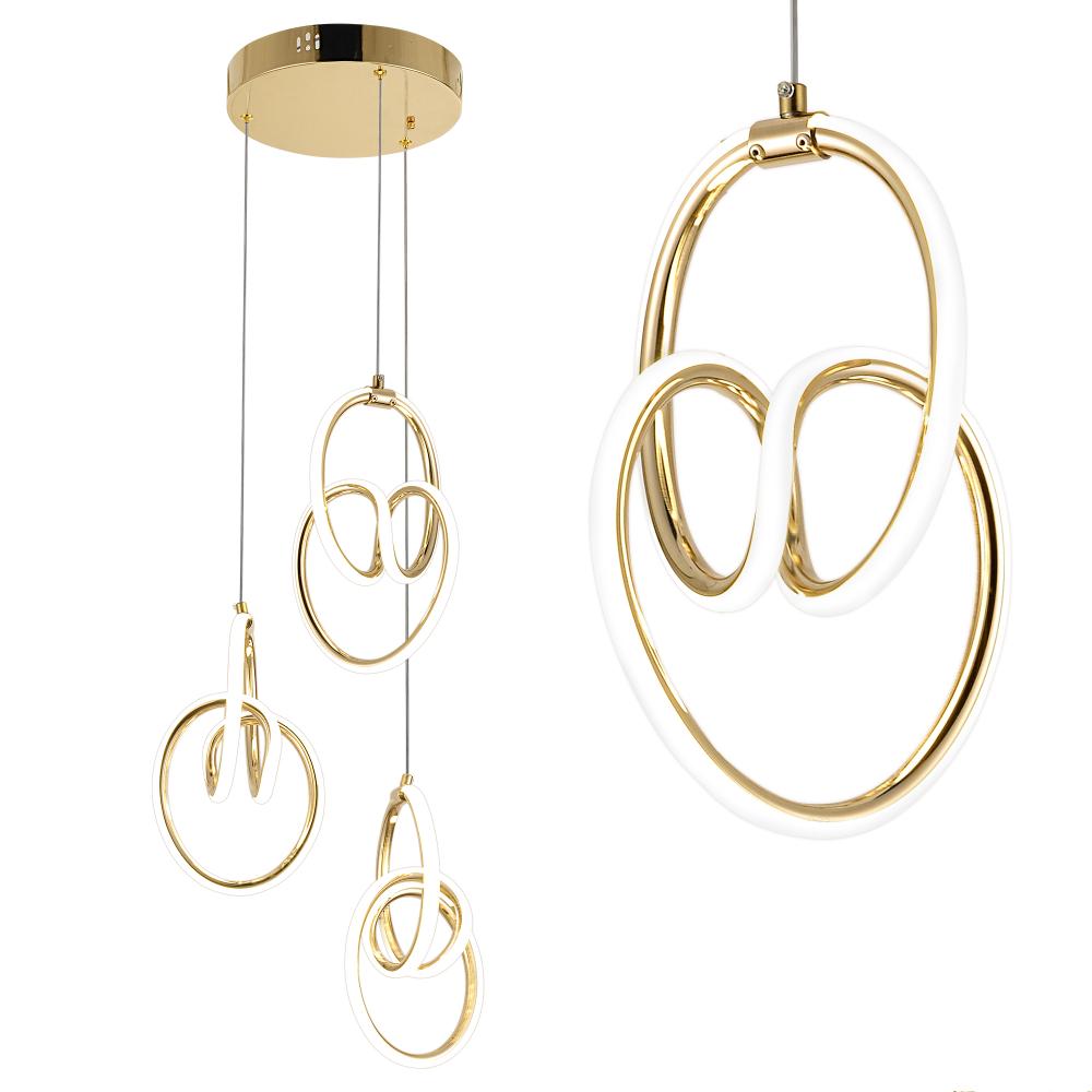 LED-Hängeleuchte G082-3CPR Gold