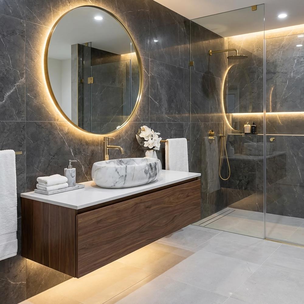 Lavabo da appoggio Rea Linda Granit